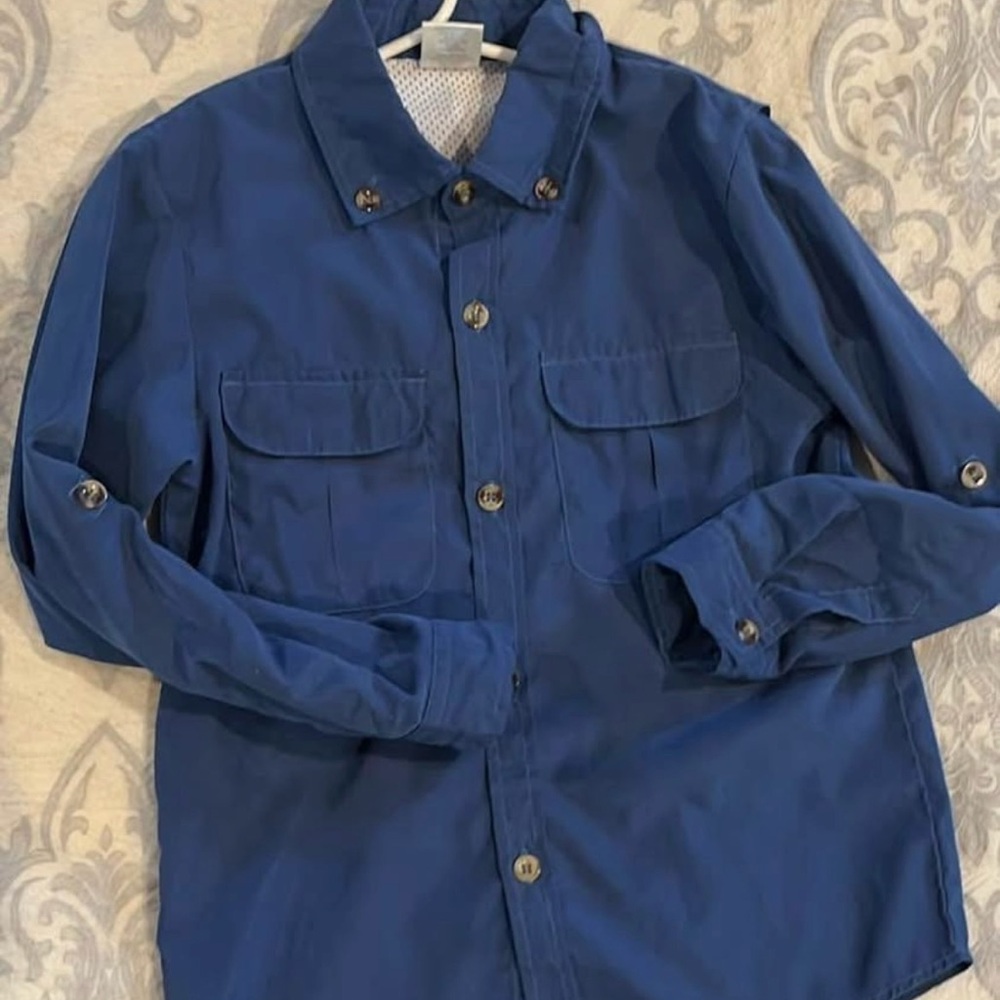 Boys Pro-Doh Vented Fishing Shirt, size Small (8), Blue